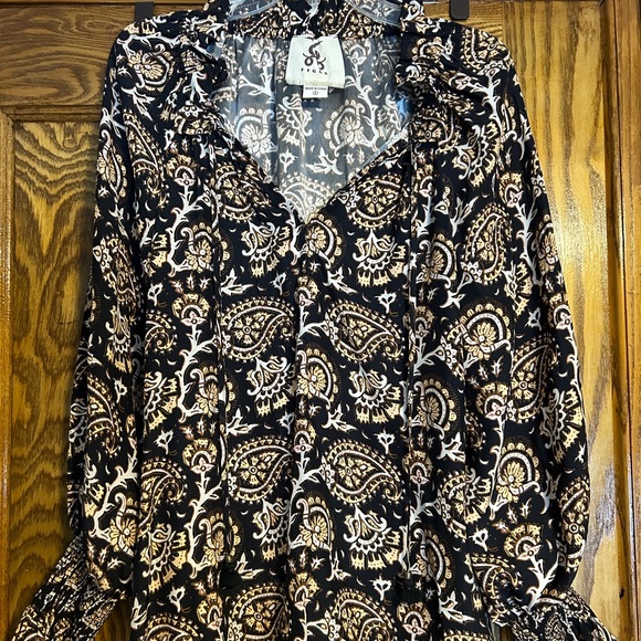 Figue silk print blouse. New, no tags - Picture 1 of 4